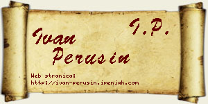 Ivan Perušin vizit kartica